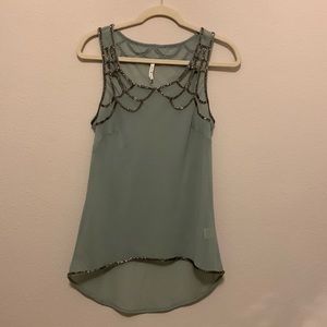 Sheer Beaded Tank